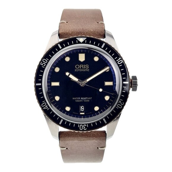 Oris Divers Sixty Five Stainless Steel Black Dial 40mm Automatic Mens Watch 7707 - Picture 1 of 9